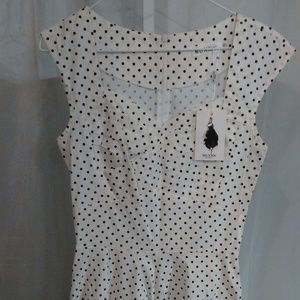 MUXXN Black and White Dress